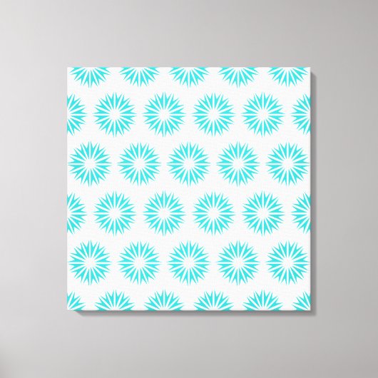 Toile Turquoise Moderne Sunburst (Recto)