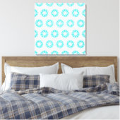 Toile Turquoise Moderne Sunburst (Insitu(Chambre))