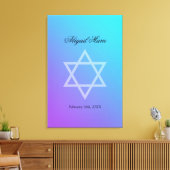 Toile Turquoise Purple Star de David Bat mitzvah Connexi (Insitu(Salon))