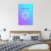 Toile Turquoise Purple Star de David Bat mitzvah Connexi (Insitu(Chambre))