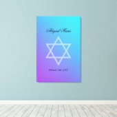 Toile Turquoise Purple Star de David Bat mitzvah Connexi (Insitu (Plancher de Bois))