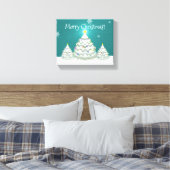 Toile Turquoise Snowy Christmas Tree Canvas Imprimer (Insitu(Chambre))