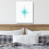 Toile Turquoise Starburst Mid Century Moderne (Insitu(Chambre))