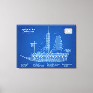 Toile Turtle Ship Geobukseon - Plan d'expédition ABD