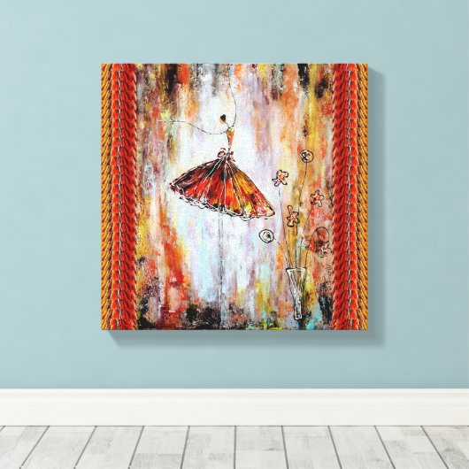 Toile Tutu Ballerina Imprimer (Insitu (Plancher de Bois))