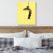 Toile Tuxedo Chat suspendu sur la lampe (Insitu(Chambre))