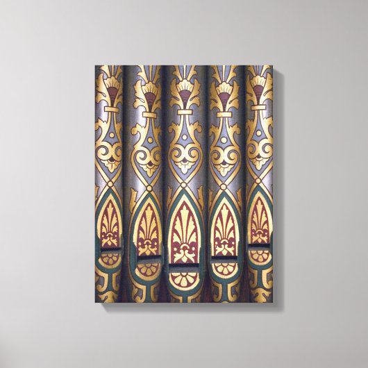 Toile Tuyaux d'orgue peints (Recto)