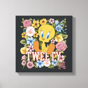 Toile TWEETY™ Broderie Florale Graphique