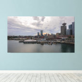 Toile Twilight du port de Vancouver (Insitu (Plancher de Bois))