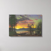 Toile Twilight, lac Tahoe, vers 1870 (huile sur toile) (Recto)