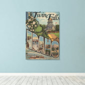 Toile Twin Falls, Idaho - Scènes de grandes lettres (Insitu (Plancher de Bois))
