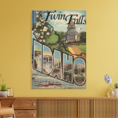 Toile Twin Falls, Idaho - Scènes de grandes lettres (Insitu(Salon))