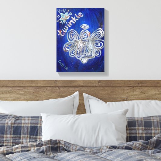 Toile Twinkle Guardian Angel Art enveloppé peinture en t (Insitu(Chambre))