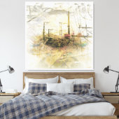 Toile TwinPeaks SanFrancisco a explosé l'île (Insitu(Chambre))