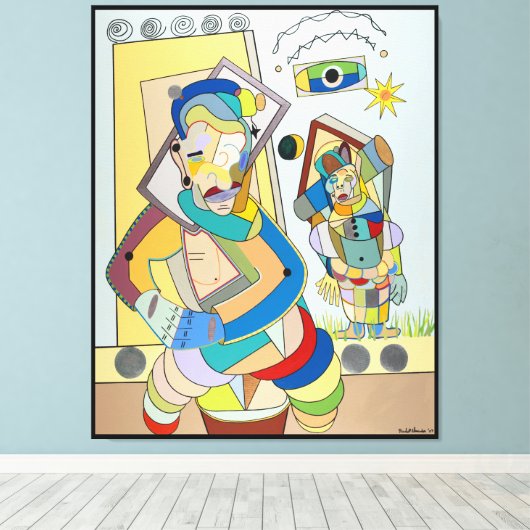 Toile "Two Figures : O and Ru" par Ruchell Alexander (Insitu (Plancher de Bois))