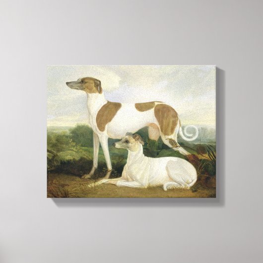 Toile Two Greyhounds in a Landscape (Recto)