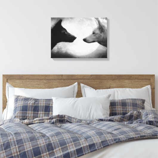 Toile Two wolves facing each other (Insitu(Chambre))