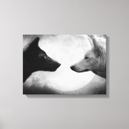 Toile Two wolves facing each other (Recto)