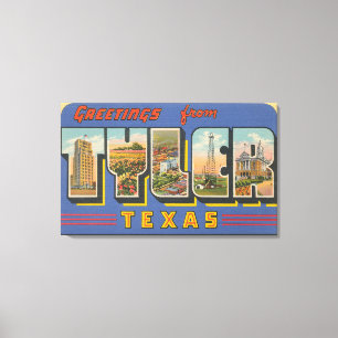 Toile Tyler, lettre ScenesTyler, TX de TexasLarge