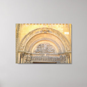 Toile Tympan du porche dépeignant le Christ dans la