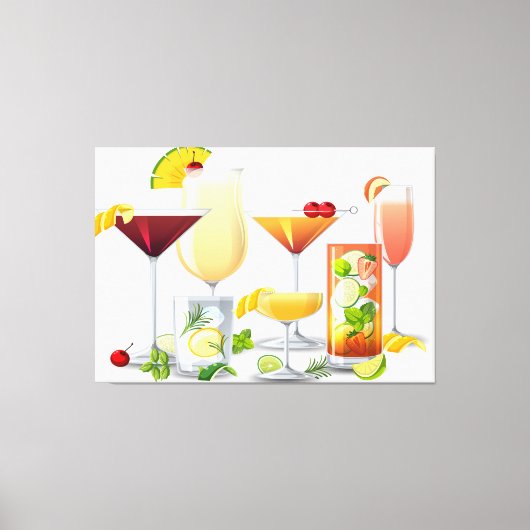 Toile Types de cocktails (Recto)