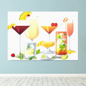 Toile Types de cocktails (Insitu (Plancher de Bois))