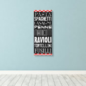 Toile Types de pâtes de cuisine art (Insitu (Plancher de Bois))