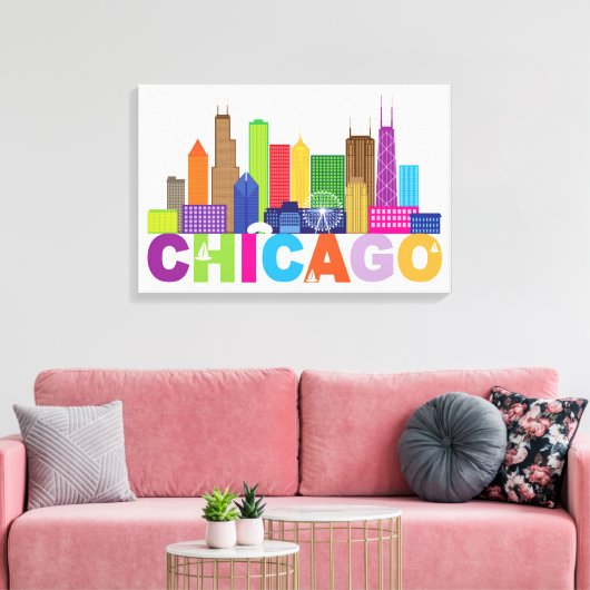 Toile Typographe de Chicago (Insitu(Salon))