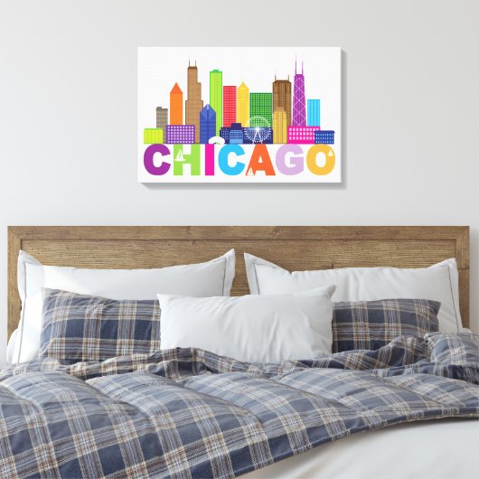 Toile Typographe de Chicago (Insitu(Chambre))
