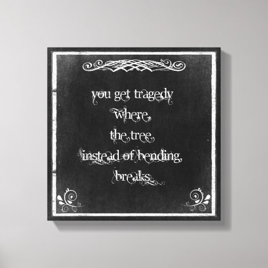 Toile Typographie : Citation inspirante sur la sagesse (Recto)