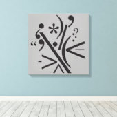 Toile Typographie (composition Abstraite) (Insitu (Plancher de Bois))