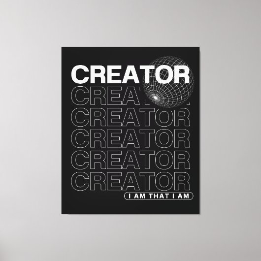 Toile Typographie d'affirmation du créateur (Recto)