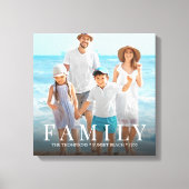 Toile Typographie de famille simple personnalisée (Recto)