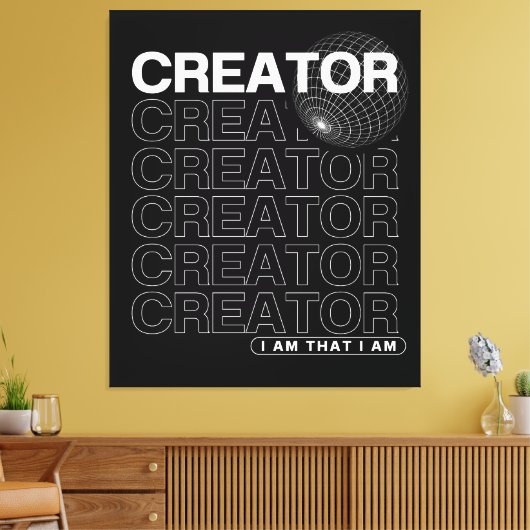 Toile Typographie de l'affirmation créatrice (Insitu(Salon))