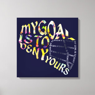 Toile Typographie de masque de gardien de but de