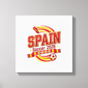 Toile Typographie de pays de football d'Espagne 2026 Gra