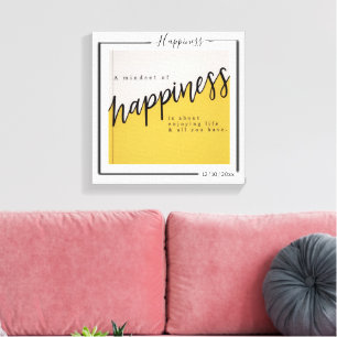 Toile Typographie de photo et de texte personnalisée pou