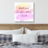 Toile Typographie de script de couleur rose féminine réu (Insitu(Chambre))