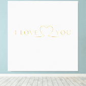 Toile Typographie dorée I Love You (Insitu (Plancher de Bois))