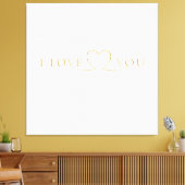 Toile Typographie dorée I Love You (Insitu(Salon))