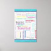 Toile Typographie du basket-ball (Recto)