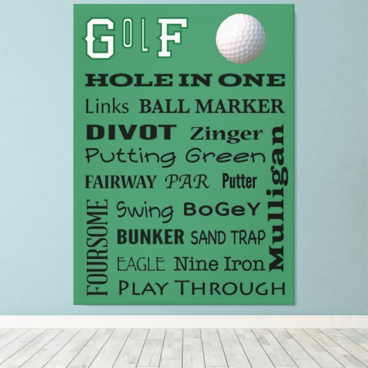 Toile Typographie du GOLF (Insitu (Plancher de Bois))