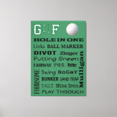 Toile Typographie du GOLF (Recto)