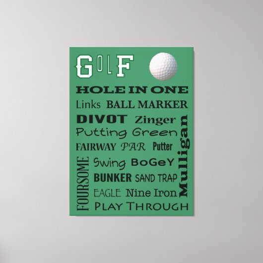 Toile Typographie du GOLF (Recto)