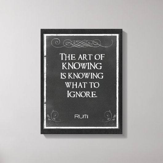 Toile Typographie du tableau de bord avec un devis inspi (Recto)