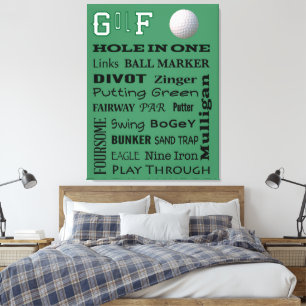 Toile typographie GOLF