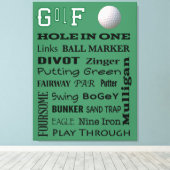 Toile typographie GOLF (Insitu (Plancher de Bois))