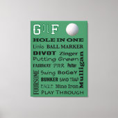 Toile typographie GOLF (Recto)