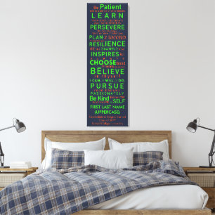 Toile Typographie Inspirante pour Adolescents Personnali