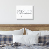 Toile Typographie moderne, simple et cool Forever Happy (Insitu(Chambre))